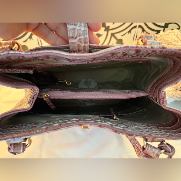 NWT Brahmin Melbourne Fiora Bucket Shoulder Tote in the color Pink Icing - Picture 6 of 13